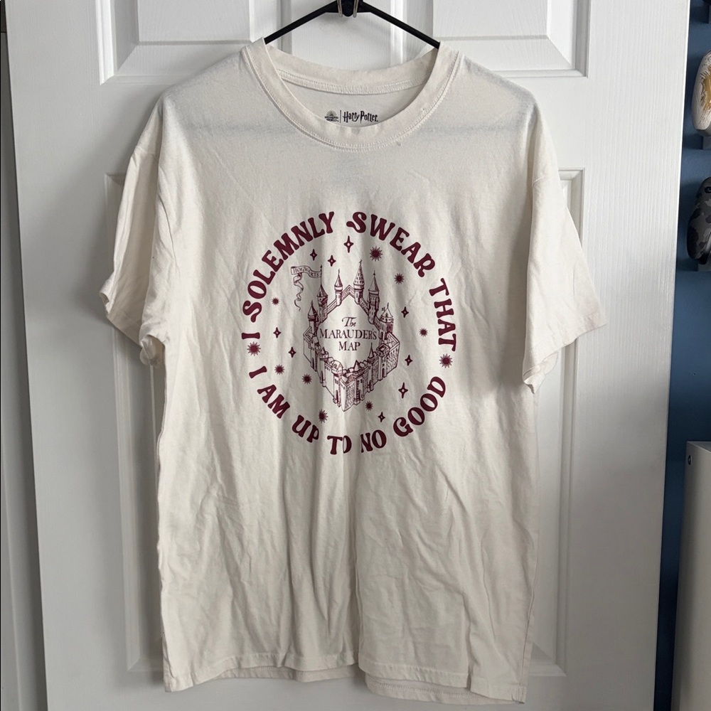 Wizarding World of Harry Potter The Marauders Map Men’s Short Sleeve Tee Size L